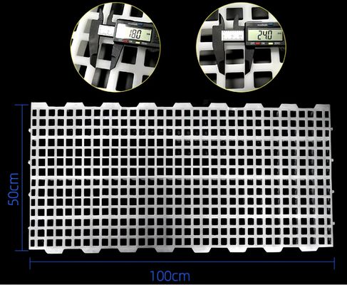 مزرعة الدواجن البلاستيكية الأرضية المزدوجة منزل طعام الدجاج 2kg 16 * 16mm / 20 * 26mm الثقب