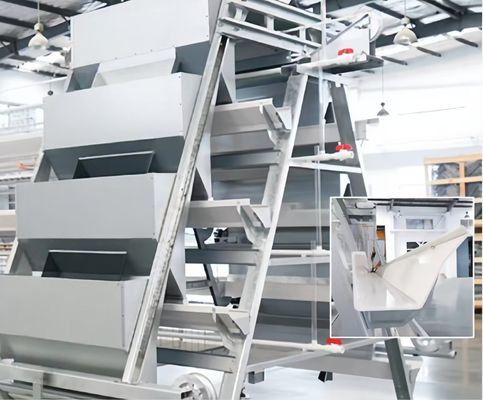 H نوع 4 قفص الدجاج القائم على بطارية الطيور الأوتوماتيكية