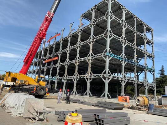 بناء هيكل فولاذي ثقيل متعدد الطوابق للمشاريع الصناعية مع تصميم قابل للتخصيص